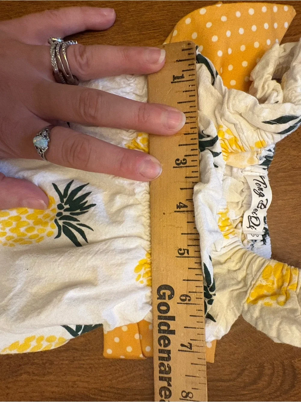 Pineapple Print Baby One-Piece Romper - White & Yellow